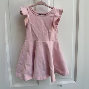 NWOT Polo by Ralph Lauren 3T Girls Pink Ruffled Short Sleeve Flare Dress